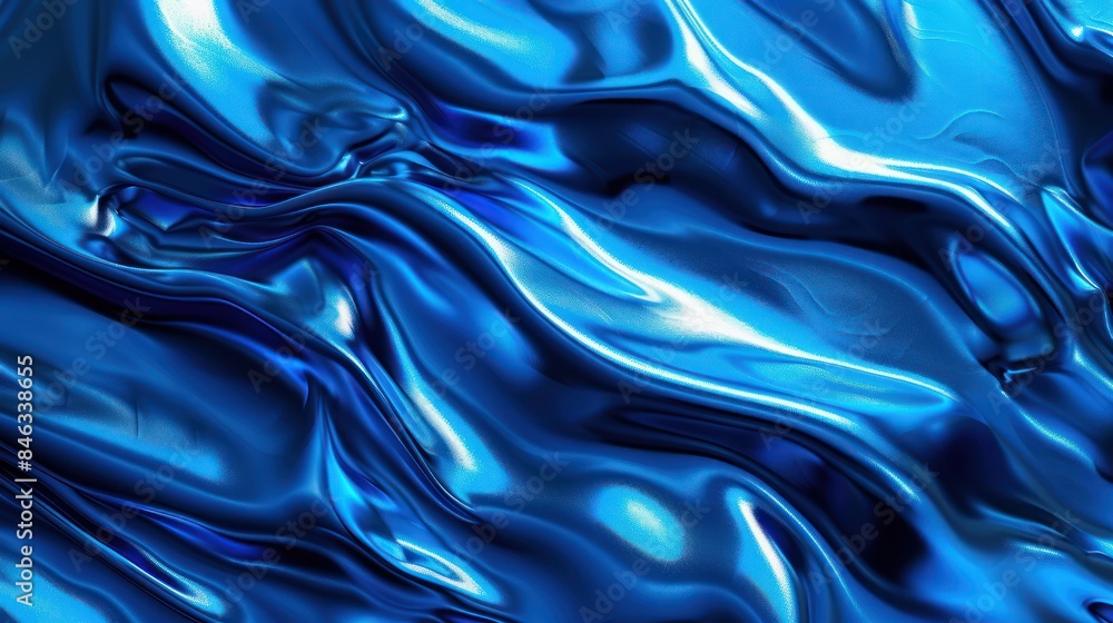 Obraz premium Generate an eye-catching photo featuring a dynamic blue abstract with a smooth motion blur pattern, perfect for enhancing website design aesthetics. 
