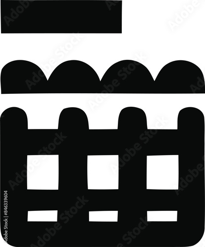 Monochrome Essence, Embracing Time with a Minimalist Black and White Calendar Icon