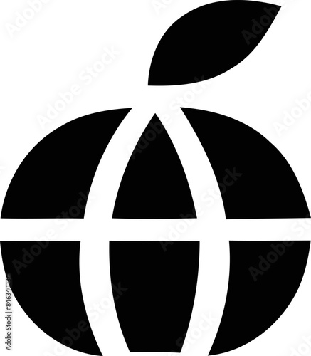 Minimalist Interpretation of the Apple Logo, A Simplistic Symbol for Innovation