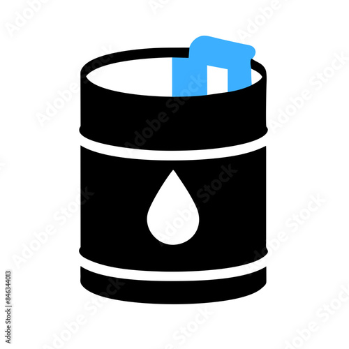Barrel of petroleum, Oil drum container. Barrel with crude oil, Gasoline, diesel, butane
