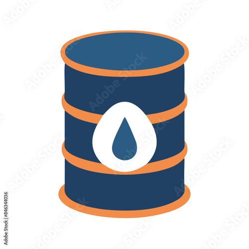 Barrel of petroleum, Oil drum container. Barrel with crude oil, Gasoline, diesel, butane
