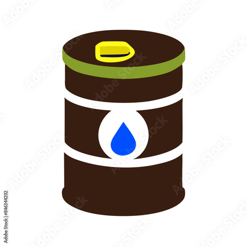 Barrel of petroleum, Oil drum container. Barrel with crude oil, Gasoline, diesel, butane
