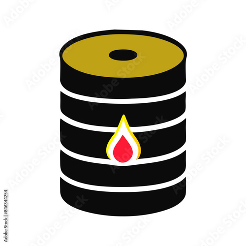 Barrel of petroleum, Oil drum container. Barrel with crude oil, Gasoline, diesel, butane
