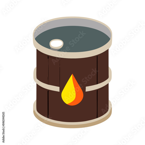 Barrel of petroleum, Oil drum container. Barrel with crude oil, Gasoline, diesel, butane
