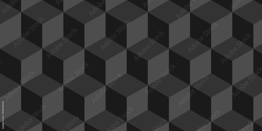 Seamless abstract Black and gray background from cubes and lines. Geometric tiles and mosaic creative stylish seamless pattern block cube background. minimal hexagon Cubes mosaic shape vector design. Seamless abstract Black and gray background from cubes and lines. Geometric tiles and mosaic creative stylish seamless pattern block cube background. minimal hexagon Cubes mosaic shape vector design.
