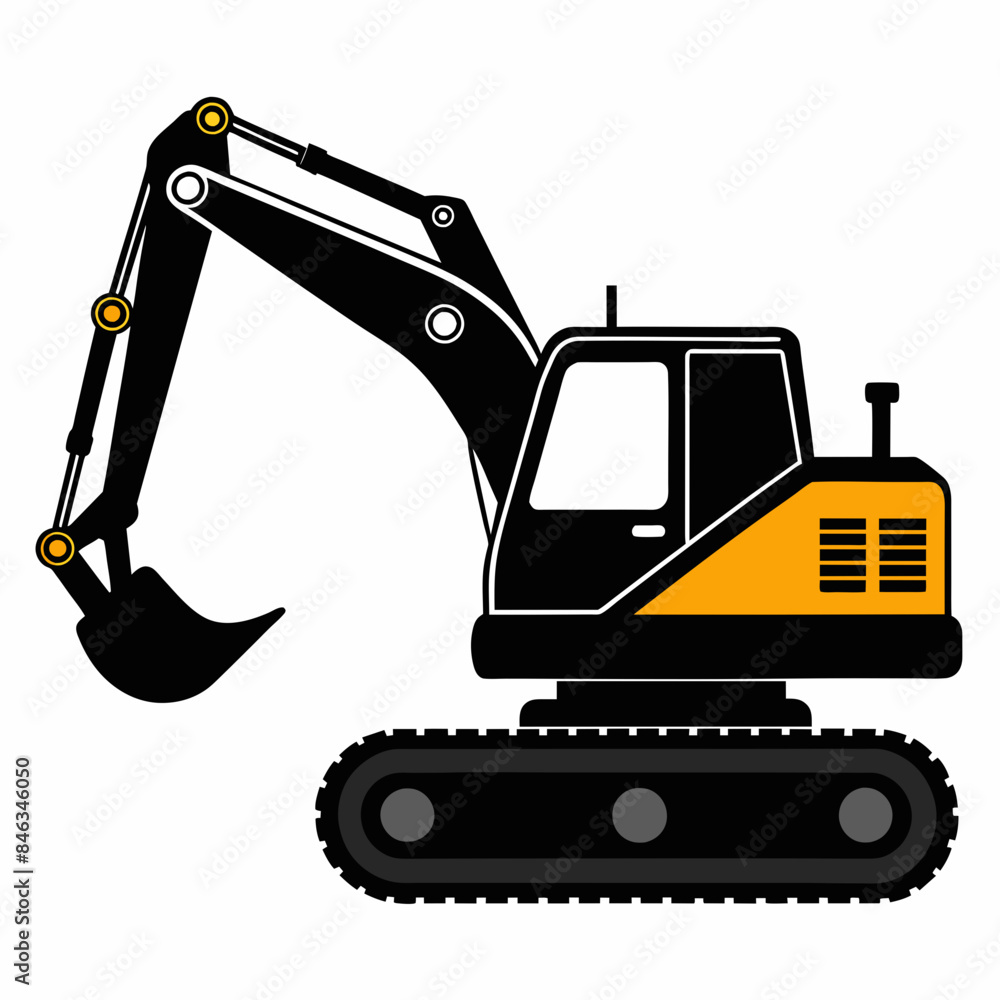 digger excavator vector artwork illustration svg digger excavator vector artwork illustration svg