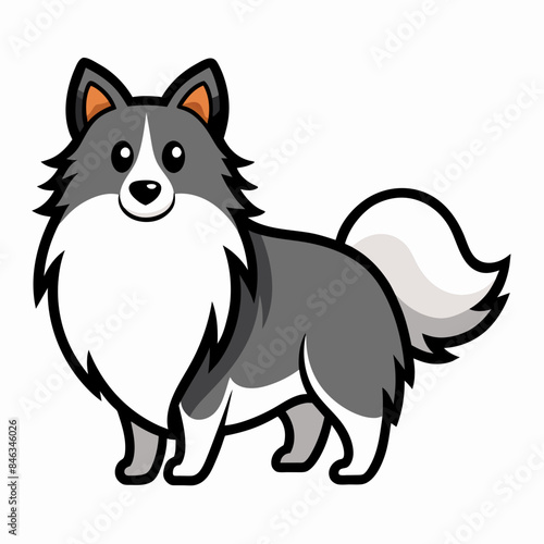Shetland sheepdog vector artwork illustration svg