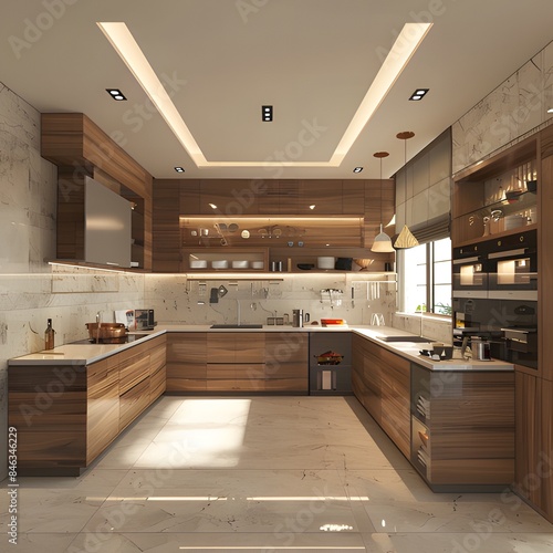 modern kitchen interior ai generative