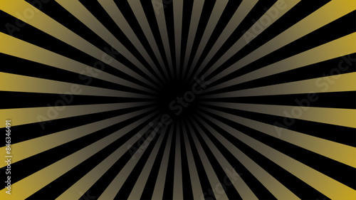 黒と金色の集中線　背景　シンプル　ベクター