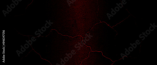 Vector red grunge cracked texture crack on the wall, dark red for horror background	
