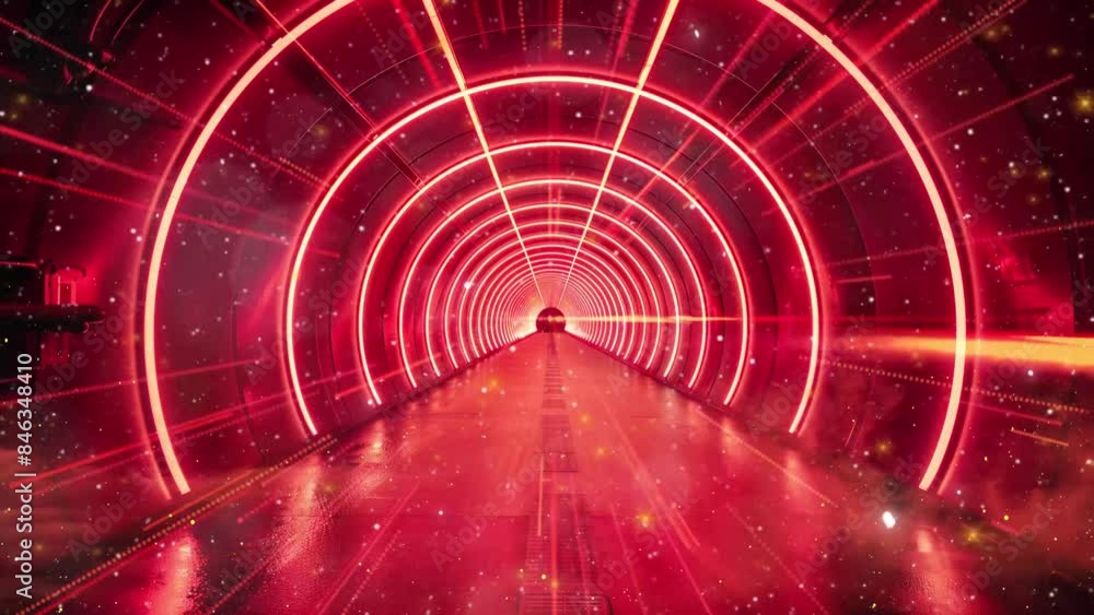 led light illumination red tunnel background seamless looping overlay 4k virtual video animation background led light illumination red tunnel background seamless looping overlay 4k virtual video animation background