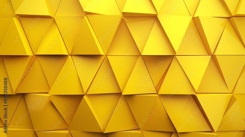 Abstract geometric yellow 3d texture wall with triangle and triangle background banner illustration, textured wallpaper Abstract geometric yellow 3d texture wall with triangle and triangle background banner illustration, textured wallpaper