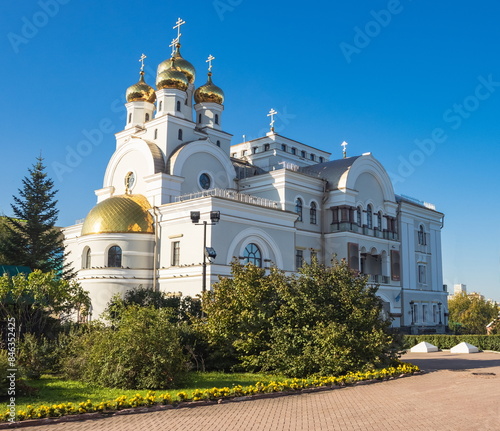 Temple on blood. Orthodox Church at the site of the execution of the last Emperor of Russia. Yekaterinburg.