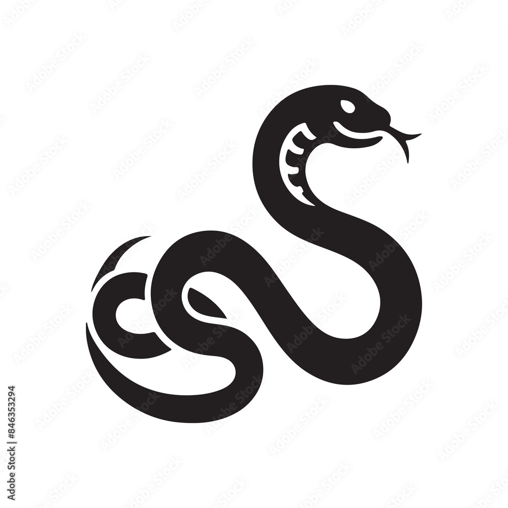 Fototapeta premium black snake tattoo