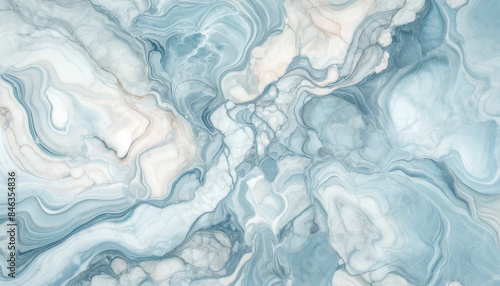 青色の大理石模様のテクスチャー素材