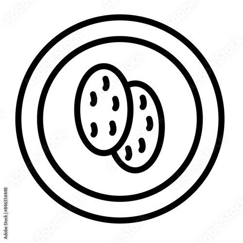 Shaobing Icon Ideal for Chinese Cuisine and Food Illustrations photo