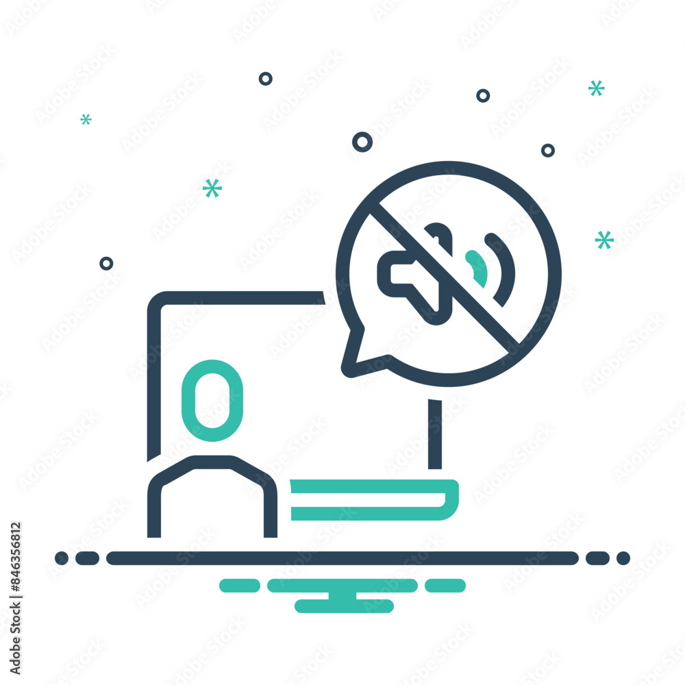 Mix icon for avoid distraction Mix icon for avoid distraction