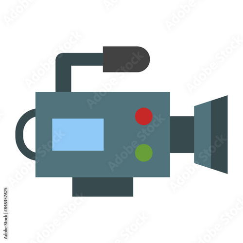 Video camera flat icon