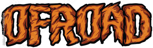 Off road Font Art Typography. offroad Adventure