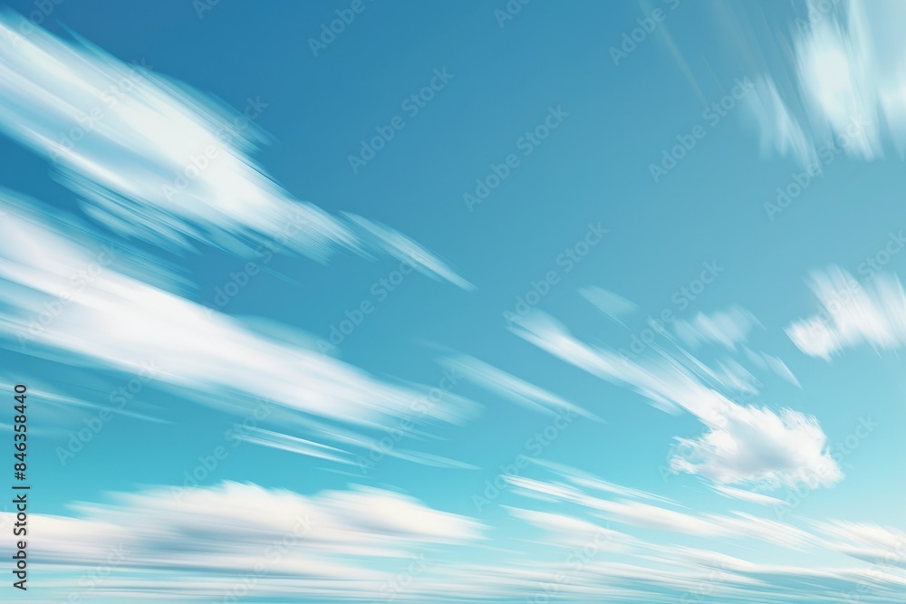 Fast Moving Clouds A clean, minimal sky background with blurred, fast-moving clouds, providing plenty of open space for text or product placement Fast Moving Clouds A clean, minimal sky background with blurred, fast-moving clouds, providing plenty of open space for text or product placement