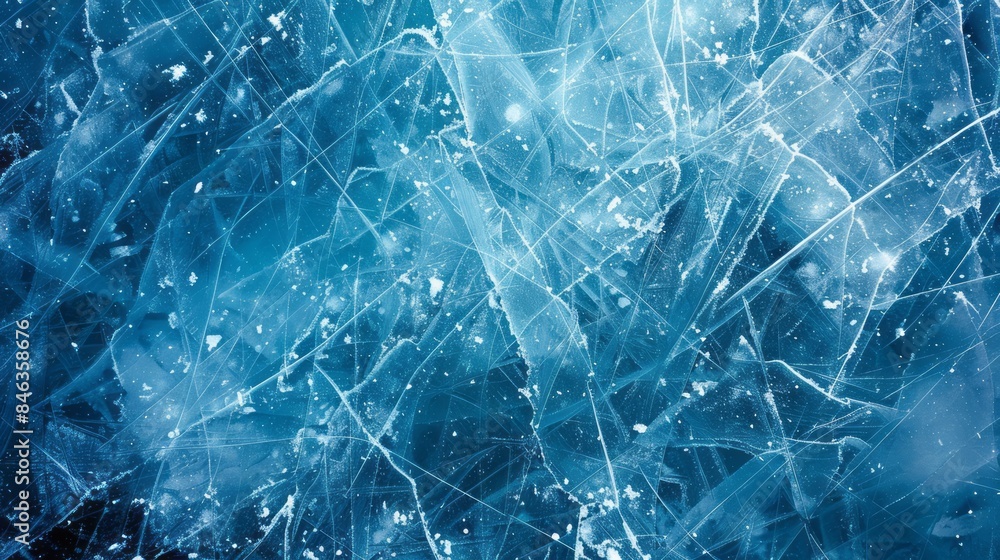 ice texture with blue color and frozen cracks. Ice background ice texture with blue color and frozen cracks. Ice background