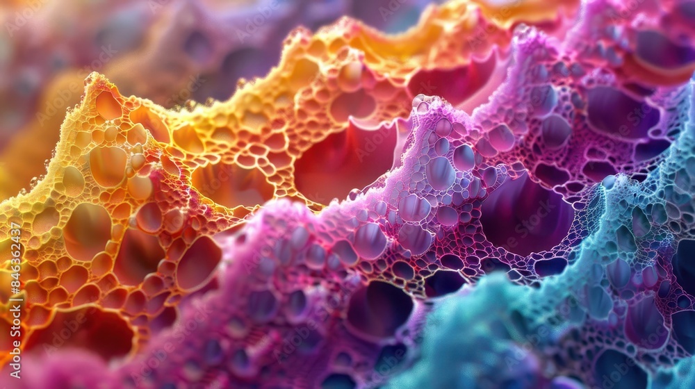 A colorful, abstract image of bubbles with a rainbow of colors A colorful, abstract image of bubbles with a rainbow of colors