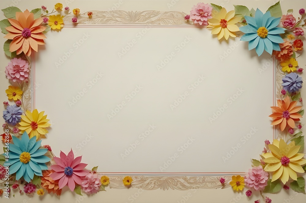 Several different shapes of stationery using floral patterns Several different shapes of stationery using floral patterns