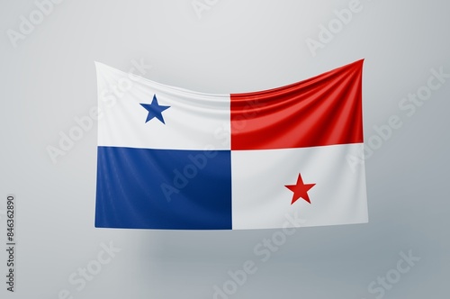 Free Download Panama Flag Waving Proudly. 3D Flag Banner Illustration image.
 - GFXLoad