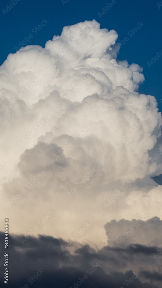 Vue rapprochée de cumulus congestus Vue rapprochée de cumulus congestus