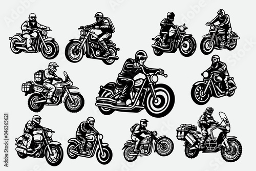 Motorcycle touring Minimal line