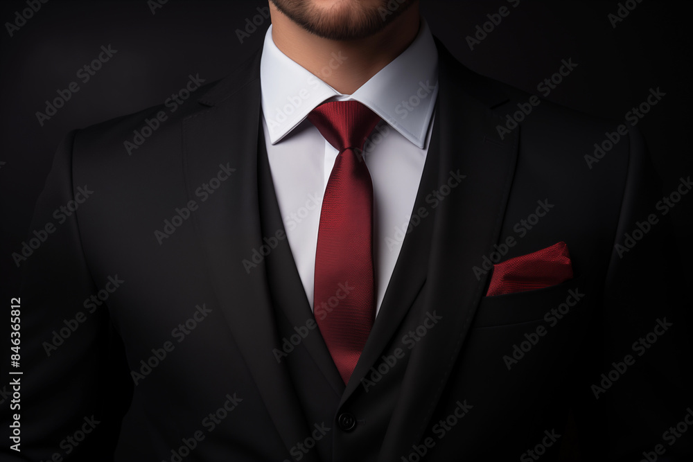 close up men black suit with a necktie close up men black suit with a necktie