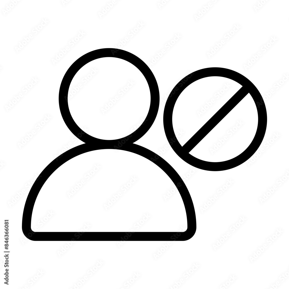 Block User Icon Ideal for Security and Privacy Themes Block User Icon Ideal for Security and Privacy Themes