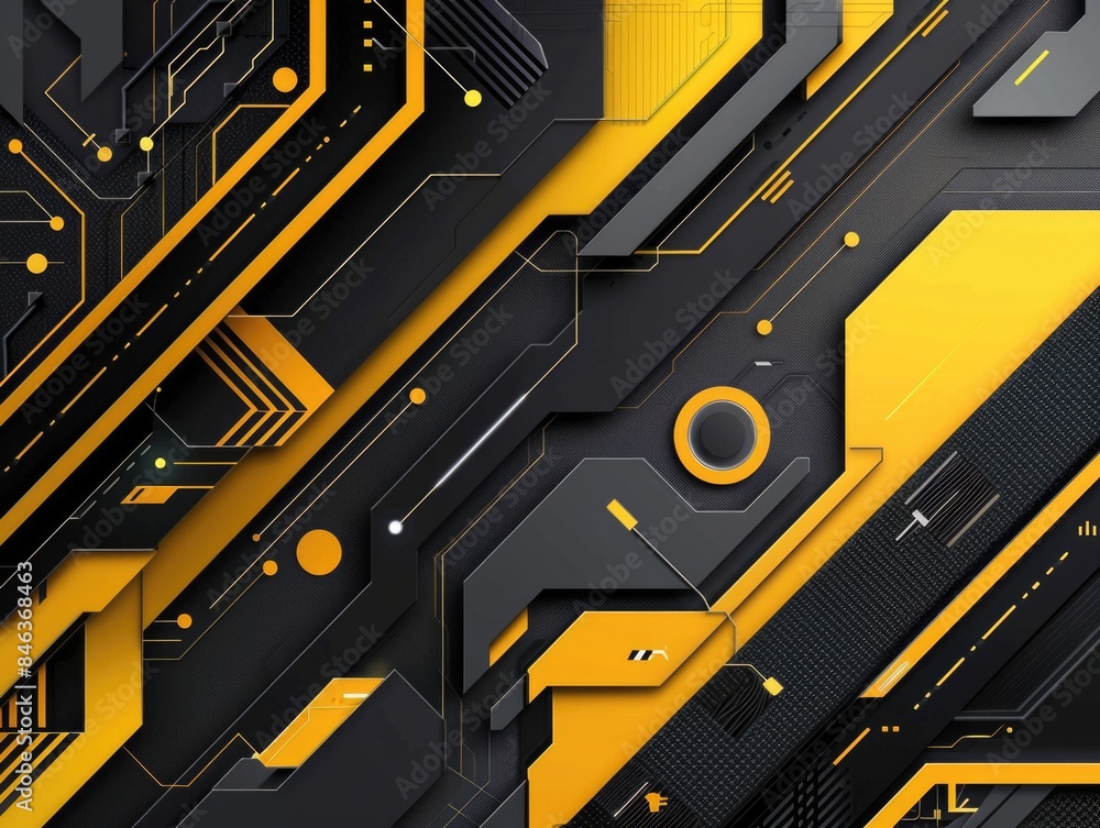 A black and yellow striped background with a yellow circle in the middle A black and yellow striped background with a yellow circle in the middle