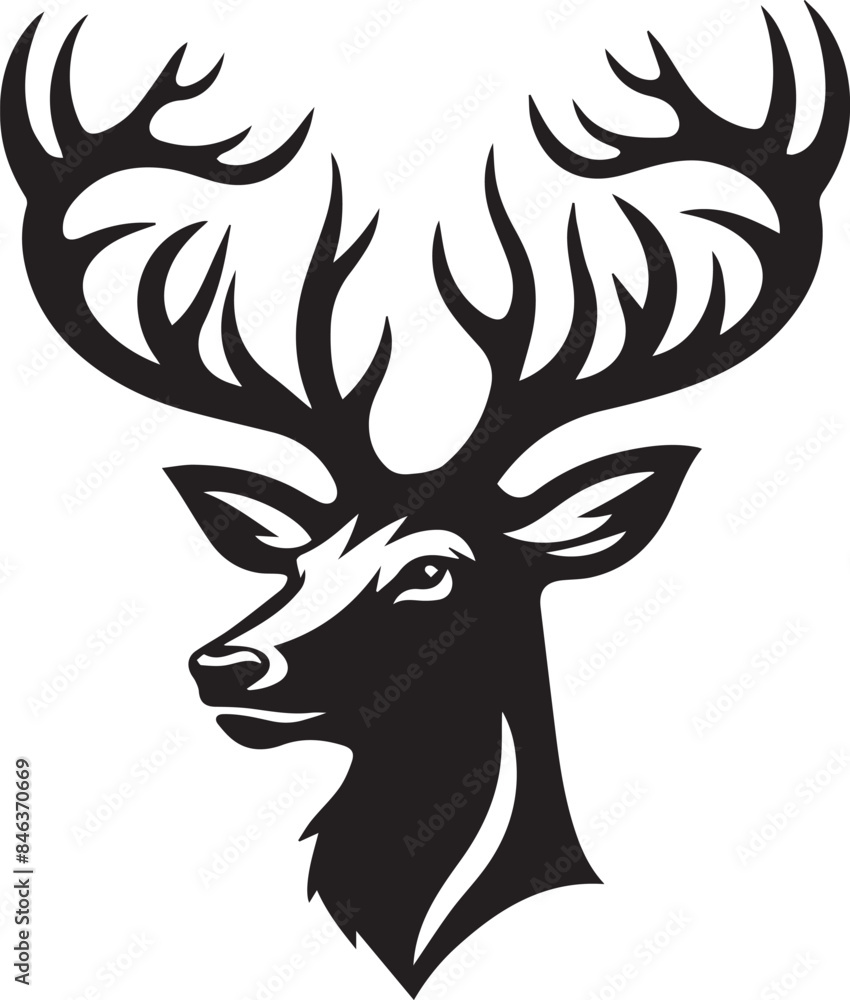 deer head silhouette deer head silhouette