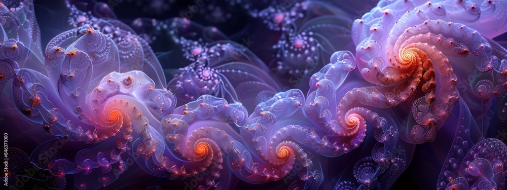 Abstract artistic fractal purple pattern. Abstract artistic fractal purple pattern.
