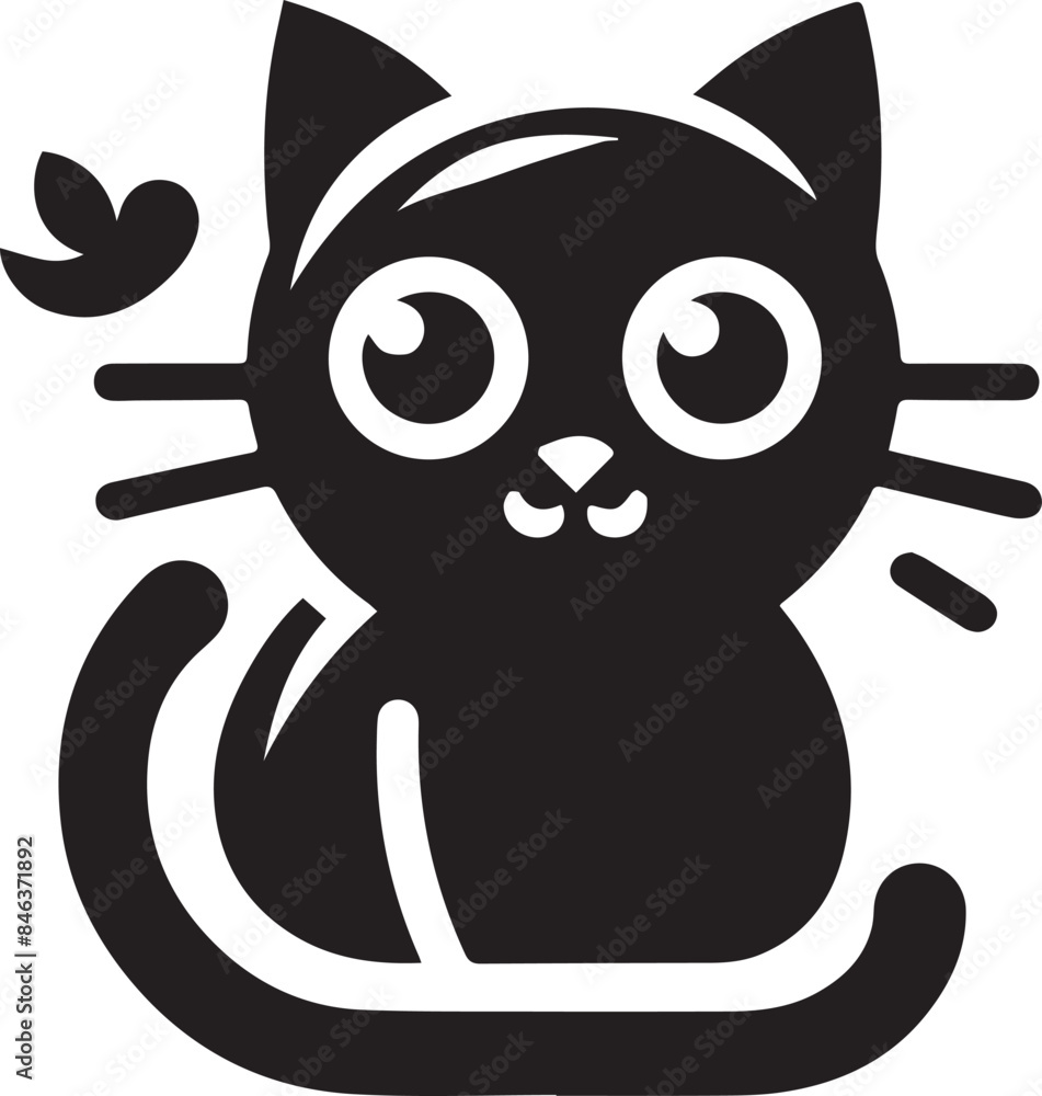 Obraz premium black cat cartoon