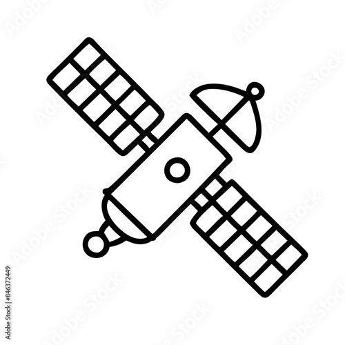 Satellite, wireless satellite technology, Space satellite technologies, space orbital satellite, Satellite icon isolated

