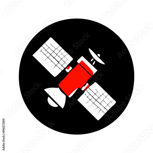 Satellite, wireless satellite technology, Space satellite technologies, space orbital satellite, Satellite icon isolated

