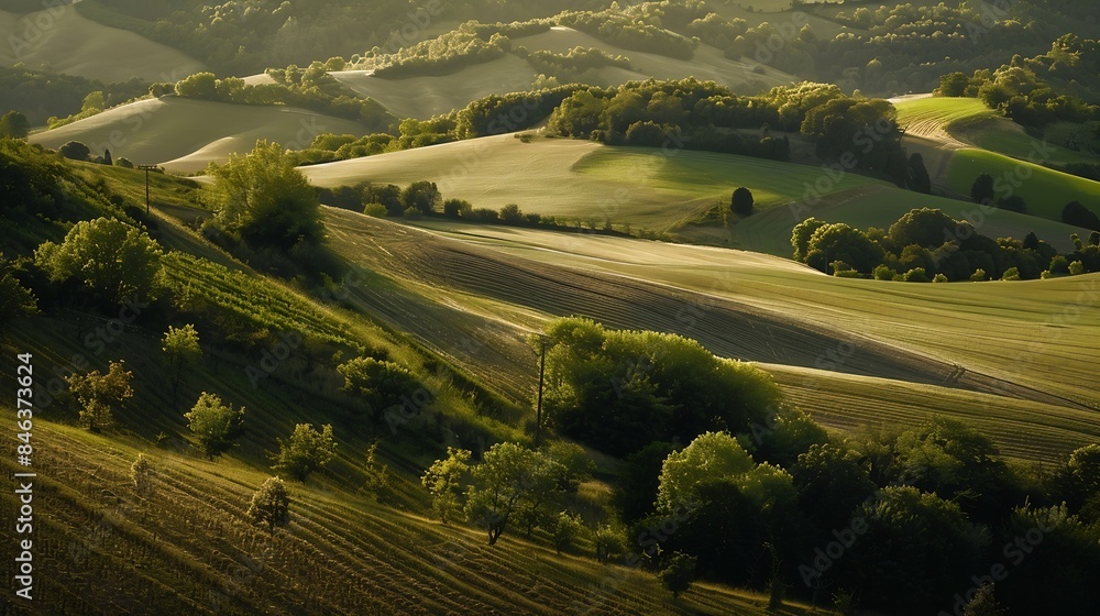 Obraz premium Beautiful Landscape of Le Marche Region Italy : Generative AI