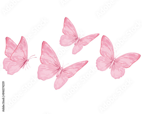 Photography watercolor hand drawn design pink