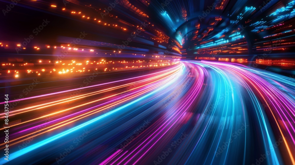 Digital energy concept with vibrant light trails Digital energy concept with vibrant light trails
