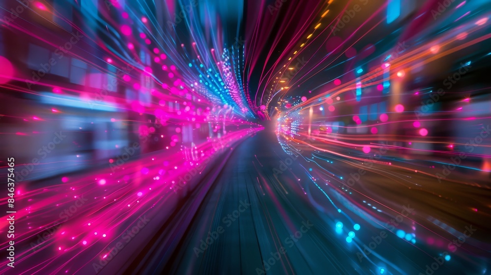 Digital energy concept with vibrant light trails Digital energy concept with vibrant light trails