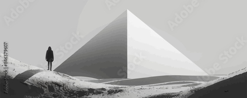 Pyramid | Minimalist and Simple Silhouette - Vector illustration