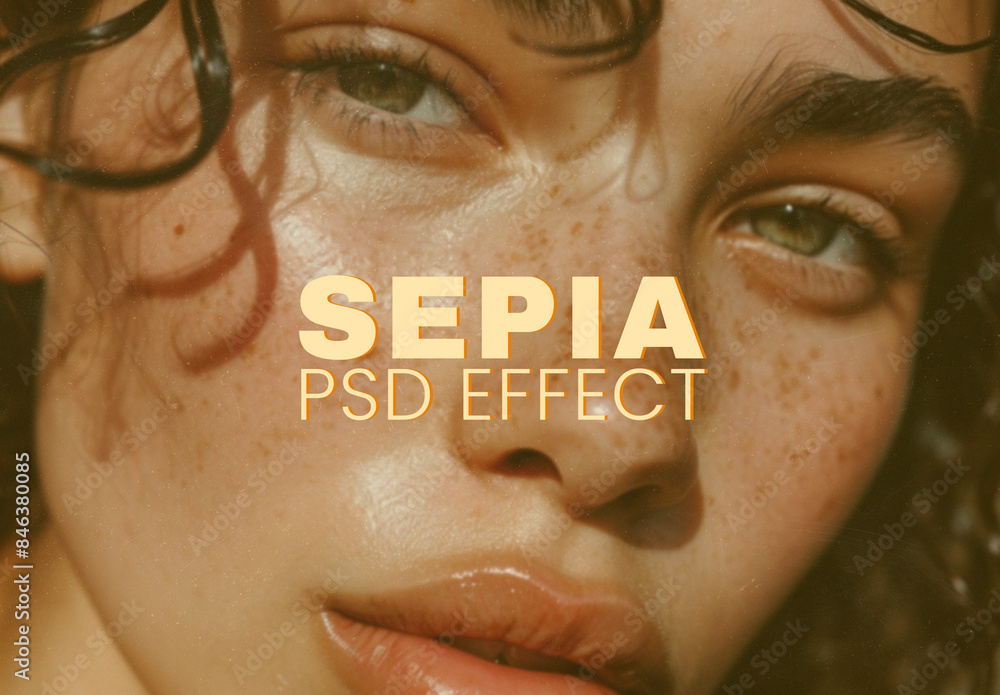 Sepia Filter Photo Effect With GenerativeAI Stock Template | Adobe Stock