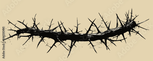 Crown of thorns. vector simple illustration
