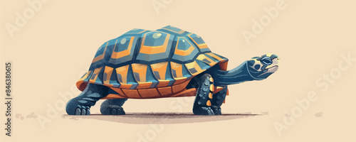 tortoise. vector simple illustration