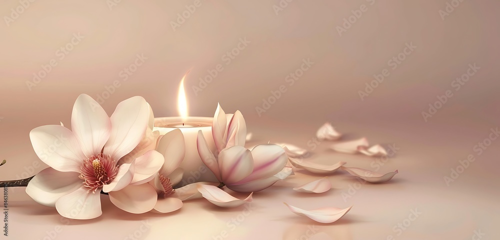candles background with elegant background and text copy space in the background with small flame on the candle and text space with flower on the border absract background candles background with elegant background and text copy space in the background with small flame on the candle and text space with flower on the border absract background