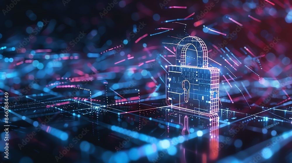 Digital encryption, cybersecurity, encoded communication, secure ...