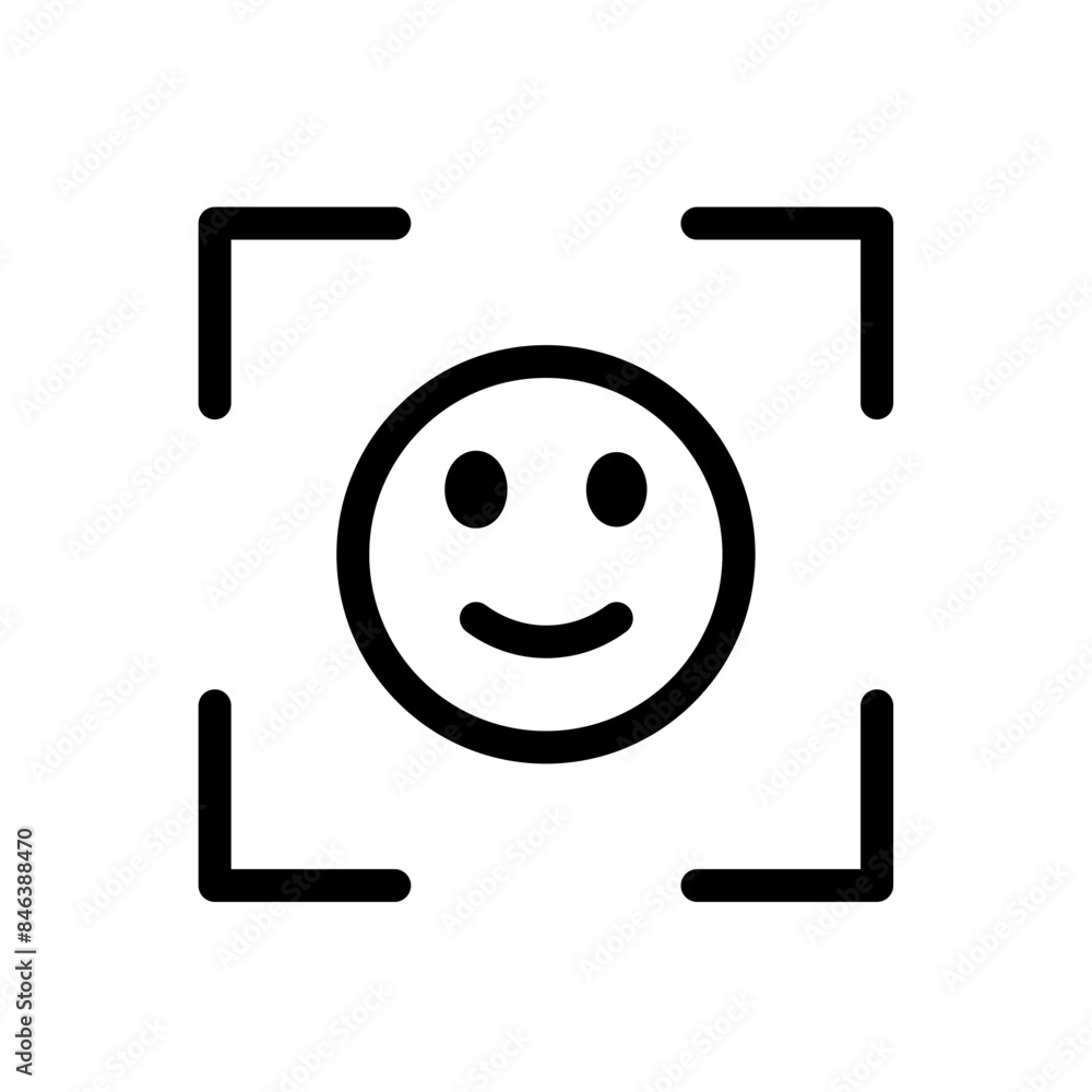 Face Detection Icon Ideal for Security and Technology Designs Face Detection Icon Ideal for Security and Technology Designs