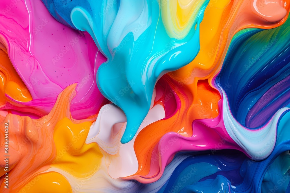 A vibrant splash of paint in various colors for a creative touch A vibrant splash of paint in various colors for a creative touch